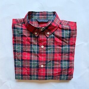 Janie and Jack Red and Blue Plaid Casual Shirt
